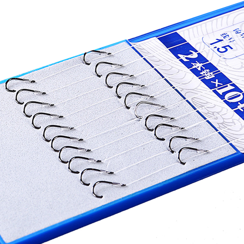 Fishing Hook Barbless - 10 paar Vishaken Met Tippet 45