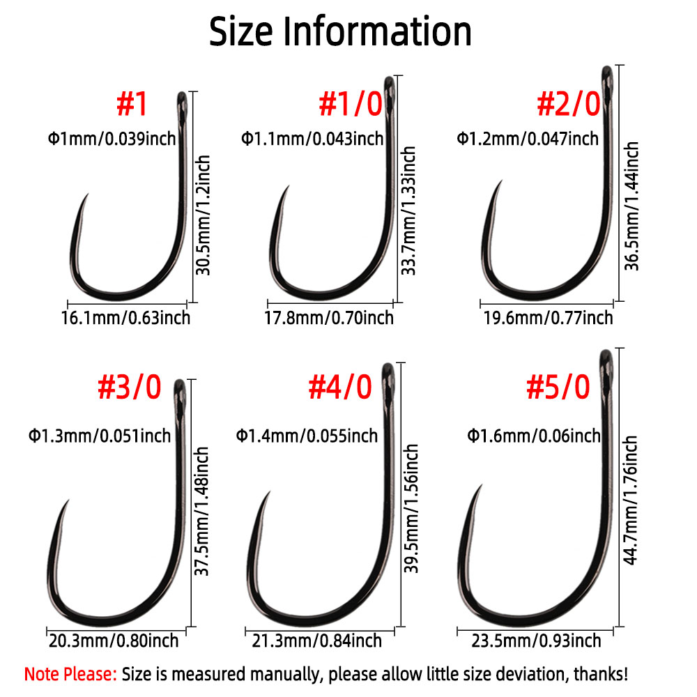 20 stuks # 1 1/0 2/0 3/0 4/0 5 - Fishing Hook Barbless recensie en prijs